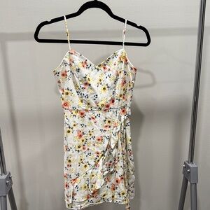 Floral Mini Dress with Tie Detail